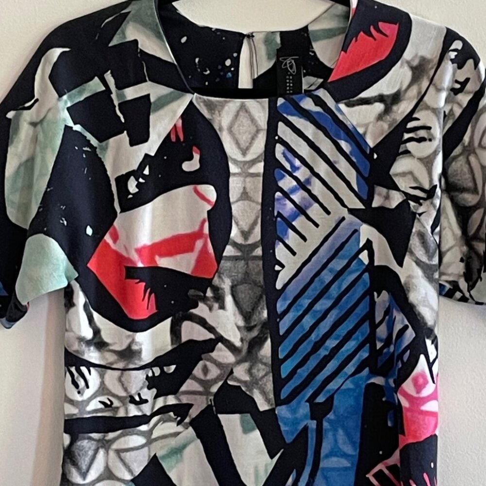 Zero + Maria Cornejo Abstract Print Top – Size 4 – Made in USA - Picture 2 of 4